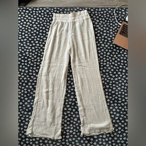 Abercrombie & Fitch Cream Wide Leg Pants